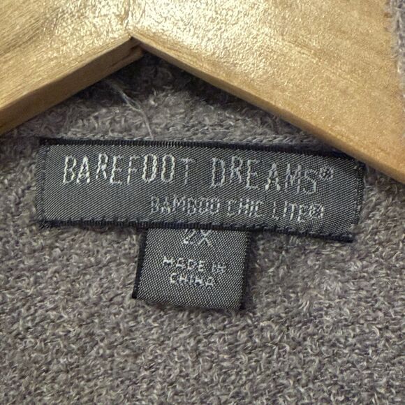 Barefoot Dreams Bamboo Chic Lite Ombre Open Front Cardigan Gray Taupe Size 2X - Picture 6 of 7